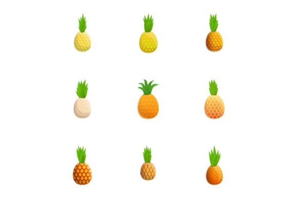 Download Tropical Pineapple Icon Set - Premium Resources